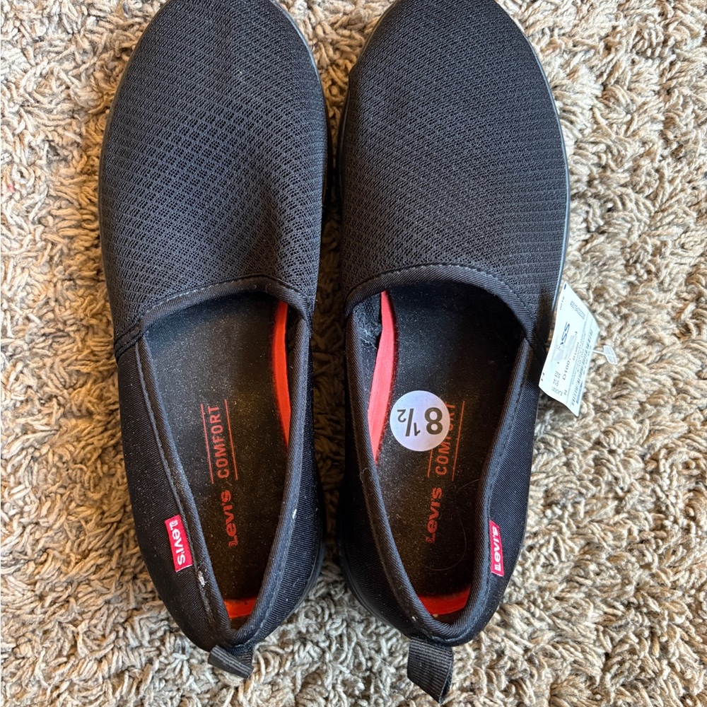 Levi's Black Slip-On Loafers